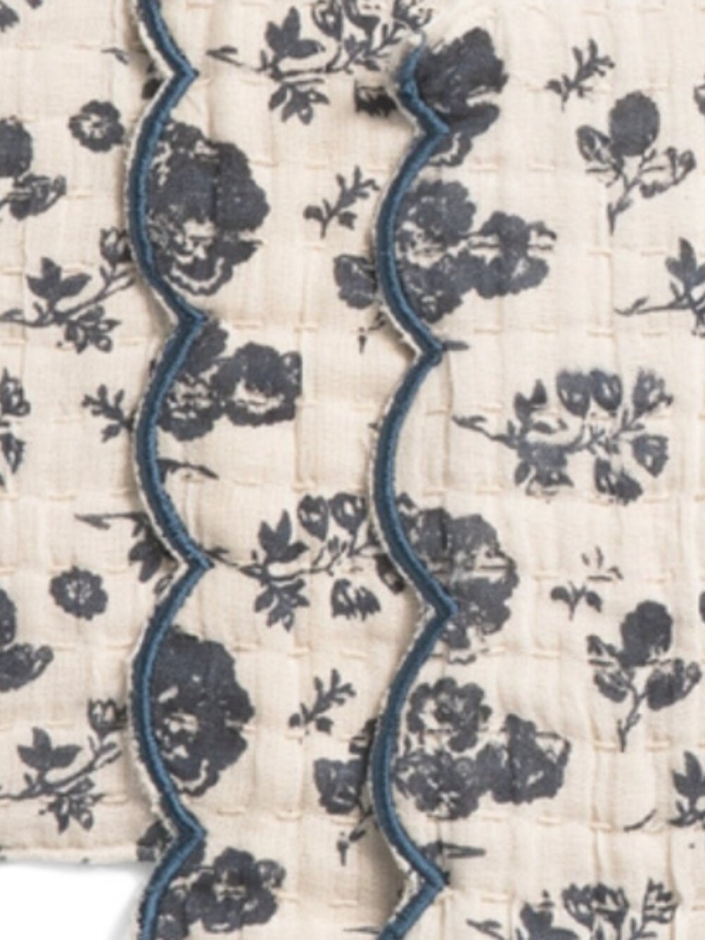 NWT VISTA HOME FASHIONS Four Floral Embroidered Rectangular Cotton Placemats